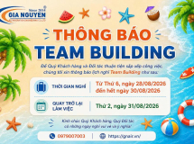 Thông báo: Lịch nghỉ team building CBCNV Gia Nguyễn năm 2026