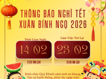 Thông báo: Lịch nghỉ tết nguyên đán Bính Ngọ 2026 